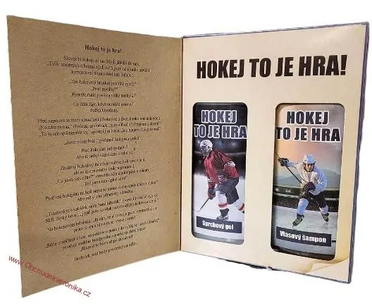 Dárkové balení kosmetiky pro muže - kniha pro hokejistu