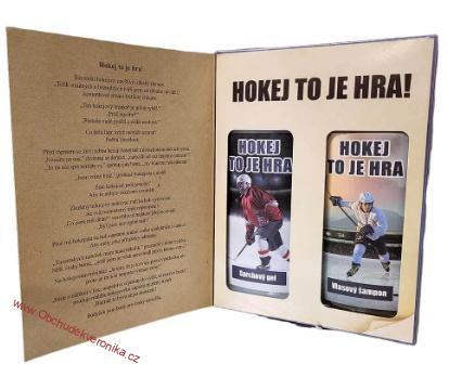 Dárkové balení kosmetiky pro muže - kniha pro hokejistu