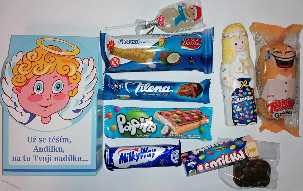 Mikulášská nadílka na výběr Anděl, čert, mikuláš váha cca 370g