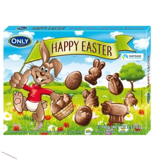Only Happy Easter Dárkové balení mléčné čokoládové figurky 100g - DMT 21.01.2027