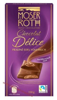 Moser Roth Délice mléčná čokoláda Praliné 150g