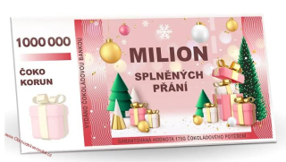 Vánoční hořká čokoláda s brusinkami 60% - Milión splněných přání 175g