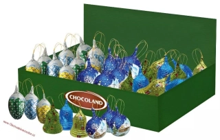 Chocoland Mix figurek z mléčné čokolády šišky, koule, zvonky - 6x 12,5g - DMT 04/2027