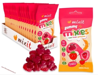 Ovocné Mixies - Jahoda & banán - přírodní želé bonbóny 35g 