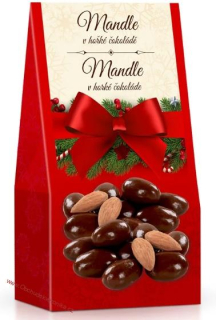 Vánoční mandle v hořké čokoládě 150g