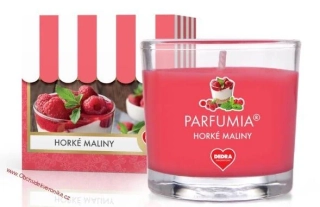 HORKÉ MALINY votivní sójová svíčka PARFUMIA® 55 ml