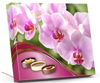 Plněné čokoládové lodičky - Orchidej 125g