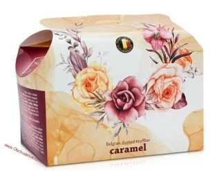 Květy - Belgické čokoládové lanýže s náplní karamel 250g