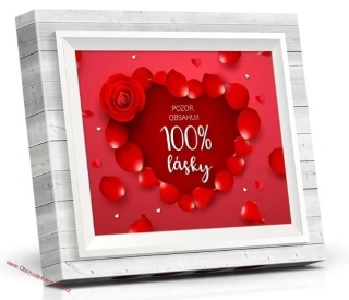 Plněné čokoládové pohárky - bílé dřevo 110g