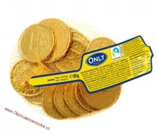Only čokoládové mince Euro síťka 100g