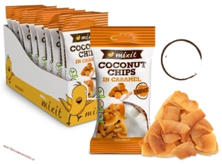 Mixit kokosové chipsy - Karamel 45g