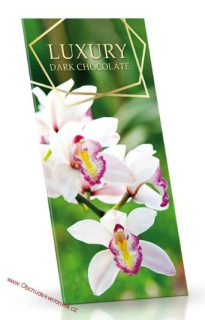 LUXURY, BÍLÁ ORCHIDEJ - hořká 72% s brusinkami 175g