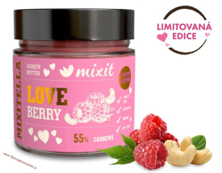 Valentýnská Mixitella - kešu krém s malinami a vanilkou 220g