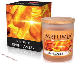 DIVINE AMBER sójová vonná svíčka PARFUMIA® 250 ml