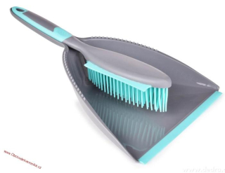 GoEco® Smetáček a lopatka se silikonovými štětinami | 34 cm | dlouhá životnost & snadná údržba - mintový
