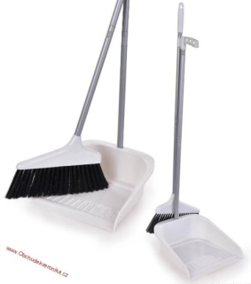 NEHRBÍCÍ DUO 2v1 smeták s dlouhou rukojetí & vyčesávací lopatkou - 85 cm