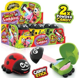 JB SWEET LADYBIRD – lízátko + 2 x ovocný prášek 10g x 12ks