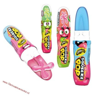 Johny Bee Squeezy lízátko s gelem  34g 