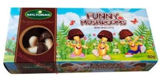 Miltonas Funny Mushrooms - Hříbečky mini mléčná čokoláda 170g - DMT 14.06.2026