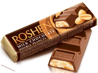 Roshen Milk chocolate Double Peanuts 43g x 5ks