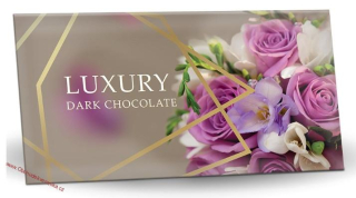 LUXURY Růže a frézie - Hořká čokoláda 60% 175g