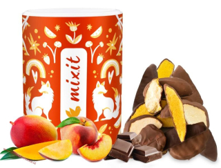 Křupavé mango a broskev v čokoládě 200g