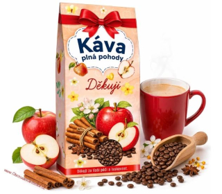 KÁVA PLNÁ POHODY S PŘÍCHUTÍ JABLKA A SKOŘICE 40g