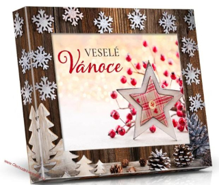VESELÉ VÁNOCE ( stromečky, šišky ) - plněné čokoládové pohárky 110g
