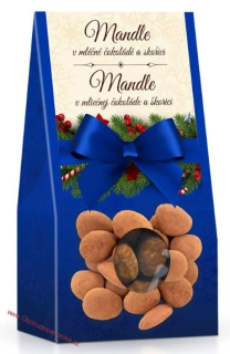 Vánoční mandle v mléčné čokoládě se skořicí 150g