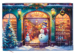 Fikar Mini adventní kalendář Sněhulák ve výloze 17g