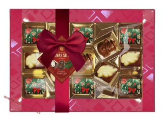 Emoti Dárkové vánoční balení belgických pralinek 195g