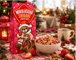 Mikulášova snídaně - jahodová granola 45g