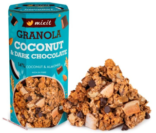 Granola z pece – Kokos a hořká čokoláda 380g