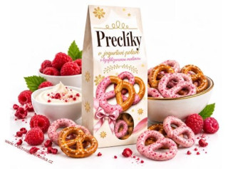 PRECLÍČKY V MALINOVO JOGURTOVÉ POLEVĚ 45g
