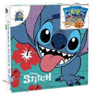 Stitch Vánoční Puzzle s čokoládovýma cookies 50g