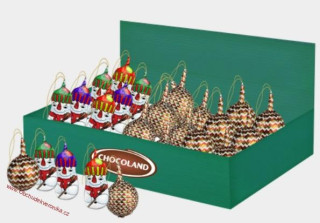 Chocoland závěsky - sněhuláci a kouličky mléčná čokoláda 12,5g x 9ks