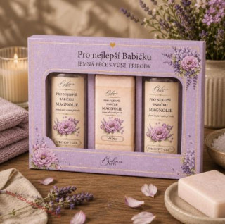 Kosmetická sada Pro nejlepší babičku – sprchový gel 100ml, tuhé mýdlo 100 g a sprchový gel 2v1 100 ml