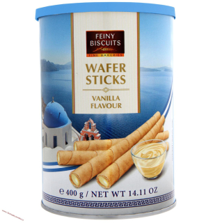 Feiny Biscuits Křupavé trubičky plněné vanilkovým krémem 400g