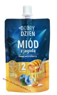 Včelí med s borůvkou 100g