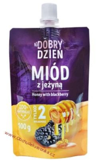 Včelí med s ostružinou 100g
