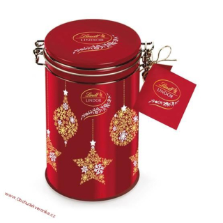 Lindt Lindor Vánoční dóza 150g - BEZ CUKROVINKY, POUZE PLECH