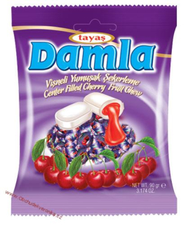 Damla karamelky s náplní 90g - třešňové