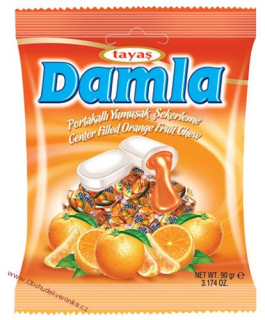 Damla karamelky s náplní 90g - pomerančové