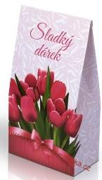 Italské pralinky - Sladký dárek s tulipány 100g (stříška)