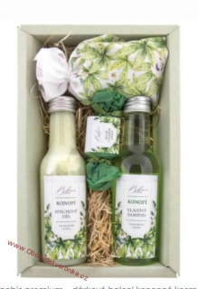 Dárkové balení - Sada konopí premium – gel 200ml, šampon 200ml, mýdlo 30g a sůl 150g