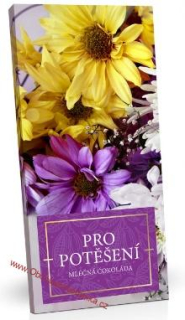 Pro potěšení (žlutofialové květy) - mléčná čokoláda 100g