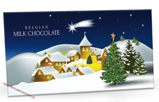 Belgická mléčná čokoláda (obálka) - Vánoční vesnička 100g - DMT 22.02.2026