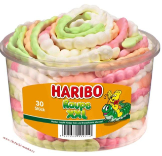 Haribo Raupe XXL 32g x 30ks doza - DMT 01/2026