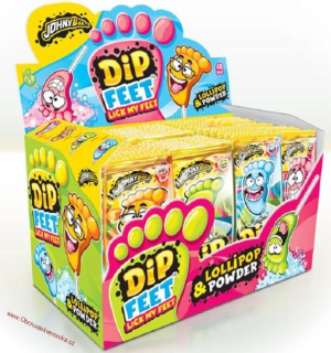 JB DIP FEET – lízátko noha s ovocným práškem 9g x 48ks