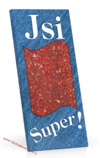 Jsi super - mléčná čokoláda s jahodovým posypem 175 g